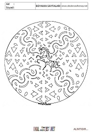 Mandala boyama sayfaları